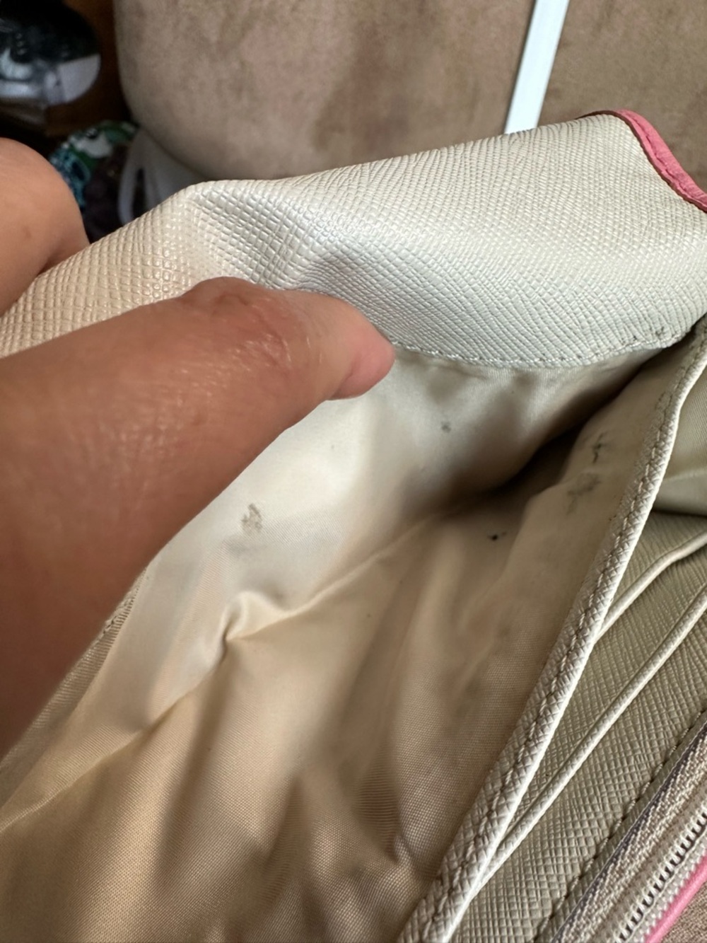 Coach Signature Canvas Continental Large Wallet in Pink Trim in Fair Condition - Picture 11 of 14
